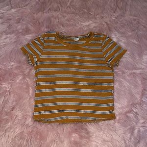 Stripped Garage crop top